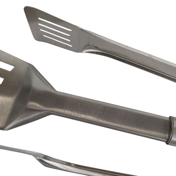 Weber Stainless Steel BBQ Grilling Tools Spatula Tongs Fork Never Used Utensils - Picture 9 of 10